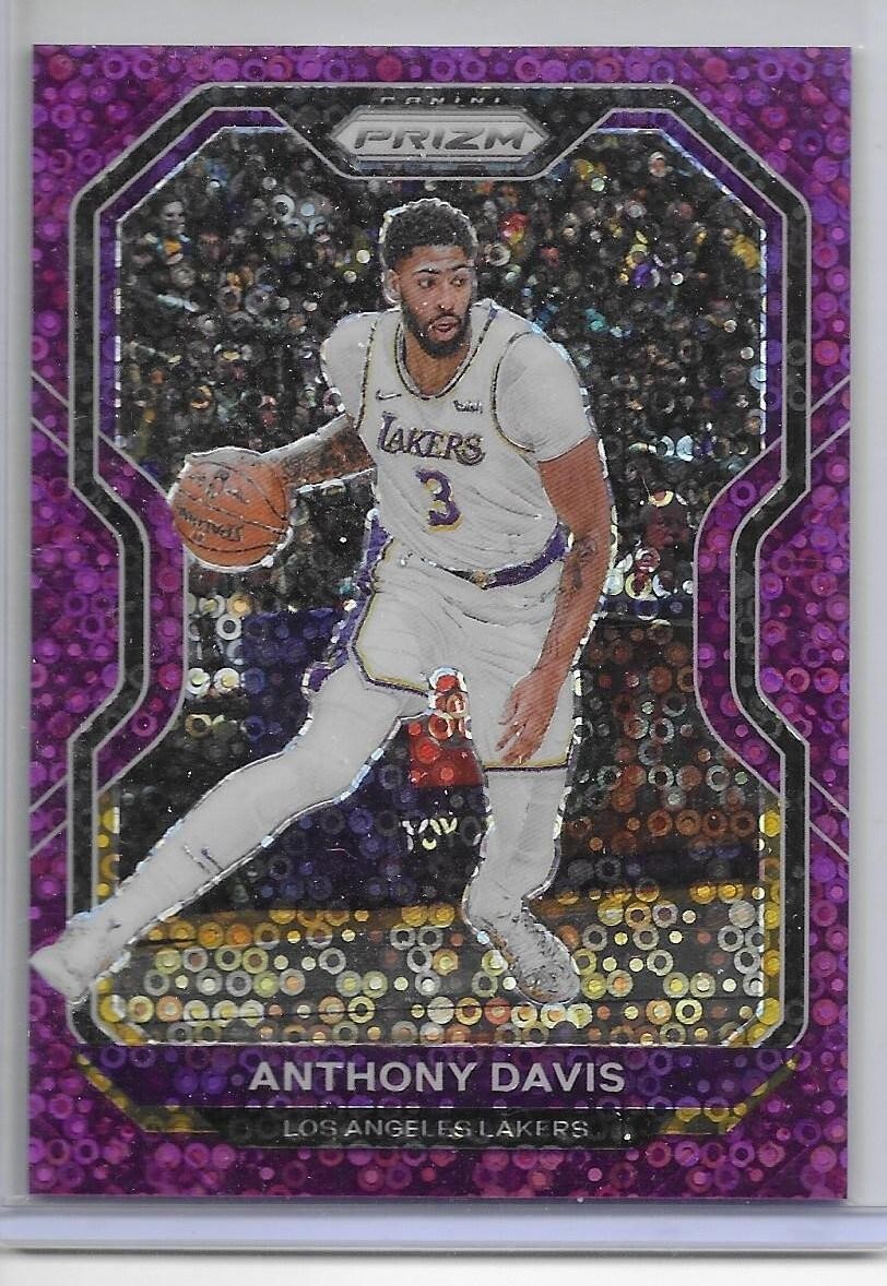 2020-21 Prizm Purple Disco Fast Break Prizm- Anthony Davis /75 Los Angeles Laker