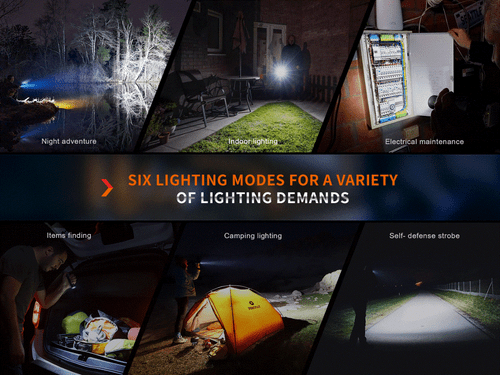 Fenix E35R 3100 Lumen USB Wiederaufladbare LED EDC Taschenlampe mit Akku, Kabel, Etui - Bild 5 von 21