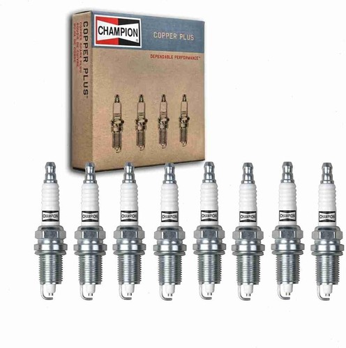 8 pc Champion Copper Plus 14 Spark Plugs for WR7F W20PRU RJ12YC R44S R43S xa - Picture 2 of 2