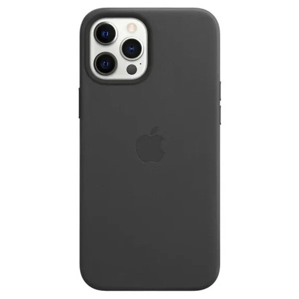 Funda Trasera Oficial Apple Cuero Magsafe para iPhone 12 Pro Max - Negra Foto 4 de 4
