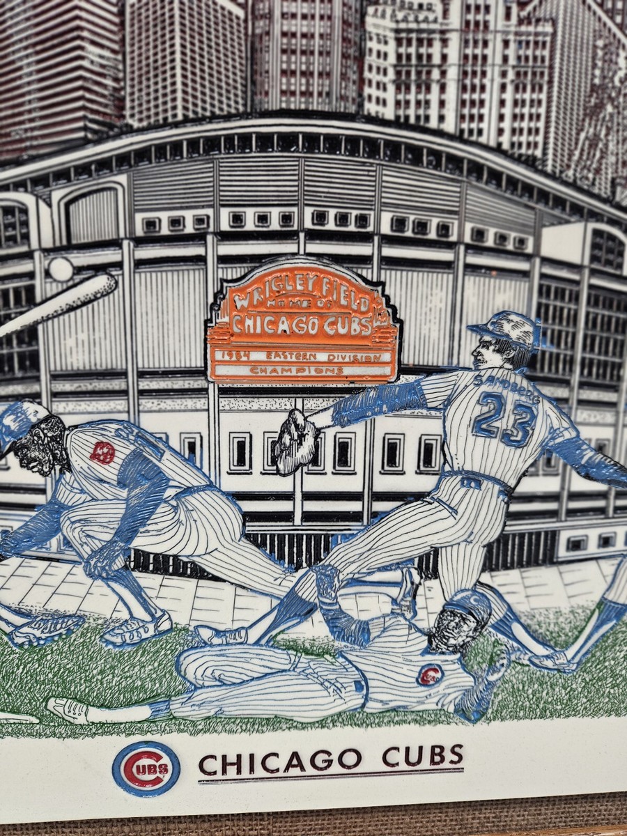1985 Eugene Andreyev Chicago Cubs Wrigley Field Alabaster Etching