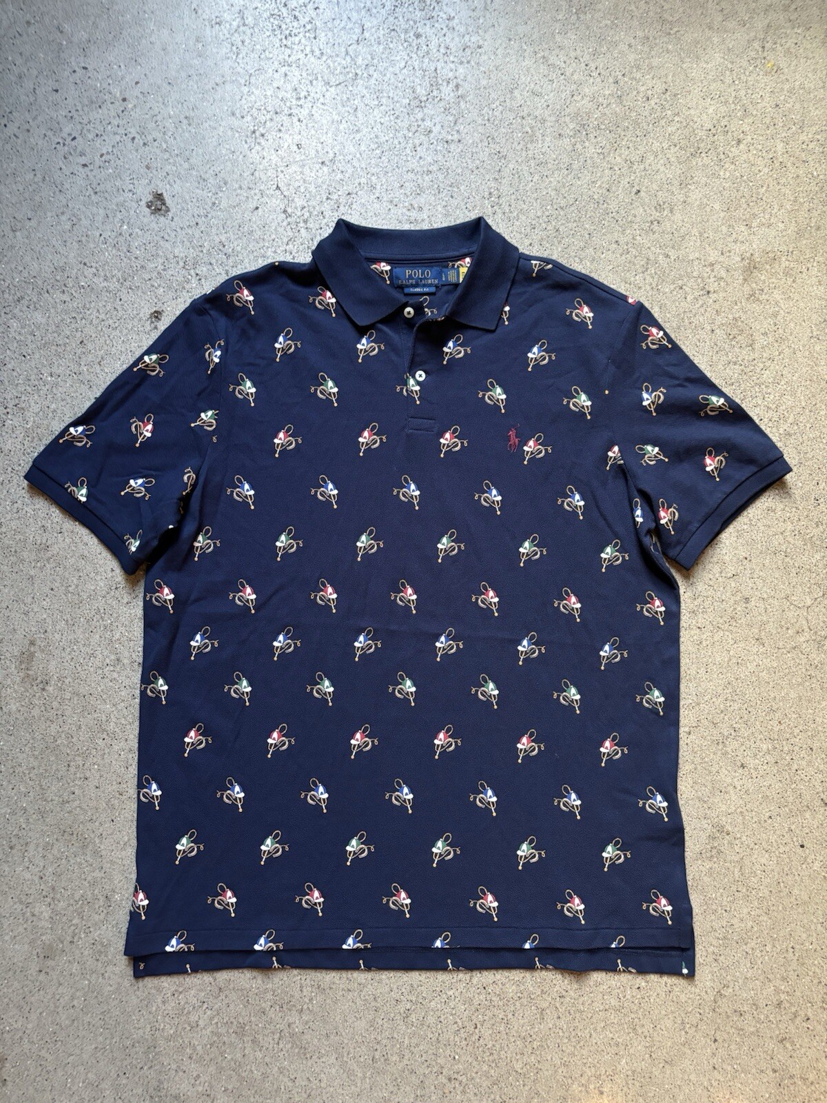 Polo Ralph Lauren Pony Western camicia vestibilità classica taglia uomo large