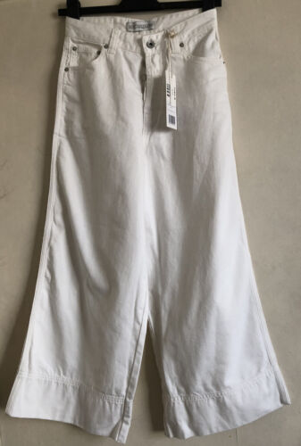 Monkee Genes weiße Jeans mit breitem Bein zugeschnitten, W28"L - Bild 1 von 12