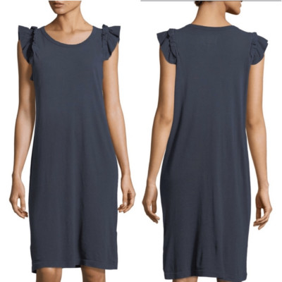 CURRENT/ELLIOTT The Ruffle Muscle Cotton Shift Dress Size 2/ Medium
