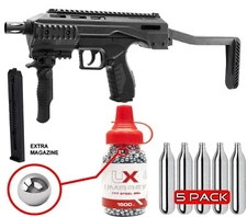 Umarex TAC .177 Cal Air Pistol Carbine + BB Jug, Extra Mag, CO2 Bundle (2244824)