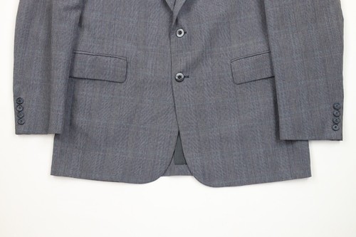 Vintage 70s Streetwear Mens 40R 3 Piece Wool Wedding Suit Plaid USA Pants 34x30 - Picture 4 of 24