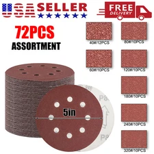 150-PACK 5 inch Sanding Discs 8-Hole Hook Loop Sander Orbital Sandpaper 40 -2000