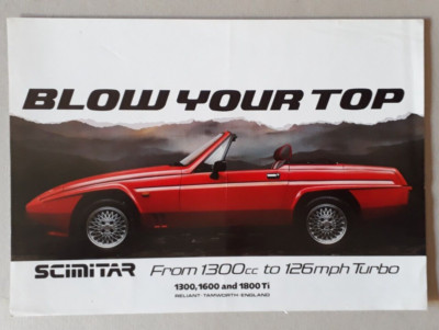 Reliant Scimitar SS1 Brochure / Leaflet c.1987 - 1300 1600 1800Ti