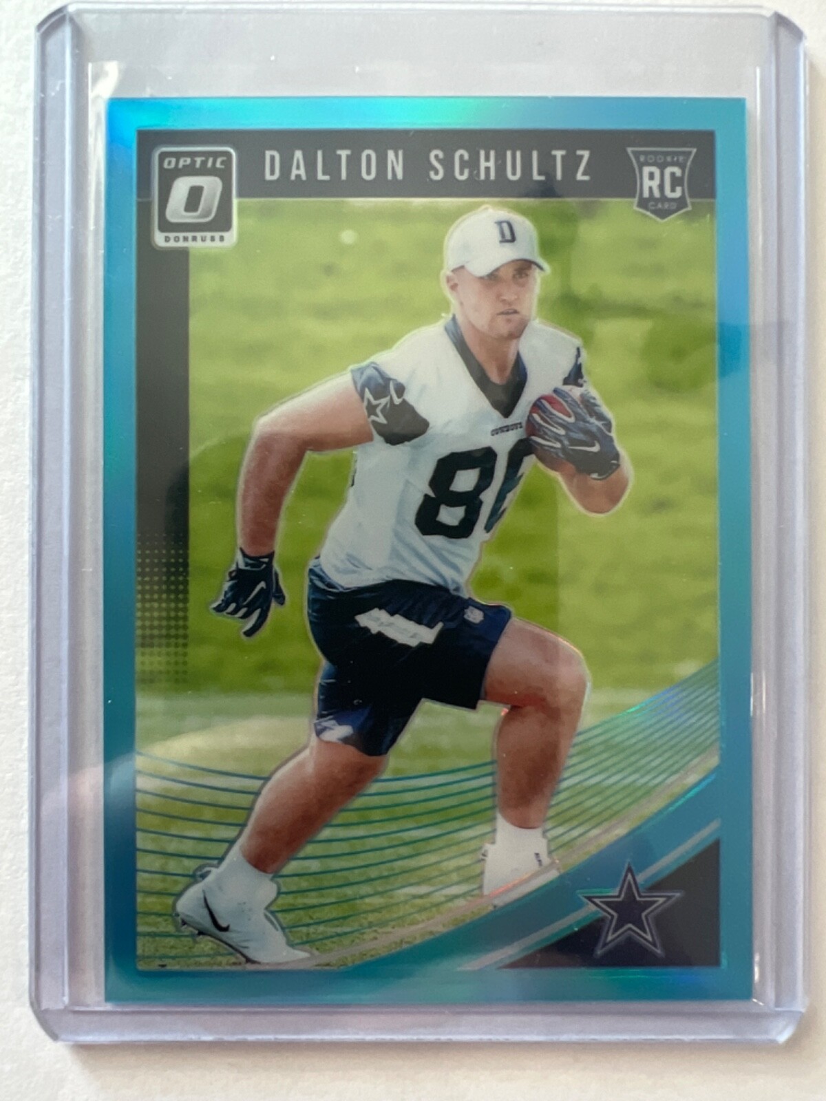 2018 Donruss Optic Rookies Aqua /299 Dalton Schultz #137 Rookie RC