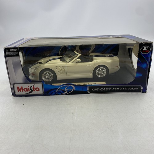 1:18 White Shelby Series 1 Die Cast Car In Box Maisto