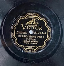 Pre-War Blues 78 RPM Robert Wilkins Victor 21741 Rolling Stone Parts 1 and 2 V+