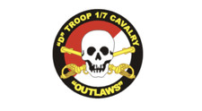 4" army d co 1-7 cavalry bumper sticker decal usa made