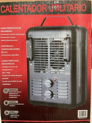 Comfort Zone 1500 Watt Fan-Forced Milkhouse Metal Utility Heater - Black ( CZ798) 75877202376 | eBay