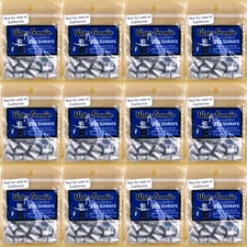 (12) Packs Water Gremlin 3/16 Oz Low Profile Slip Sinker Wholesale Case New