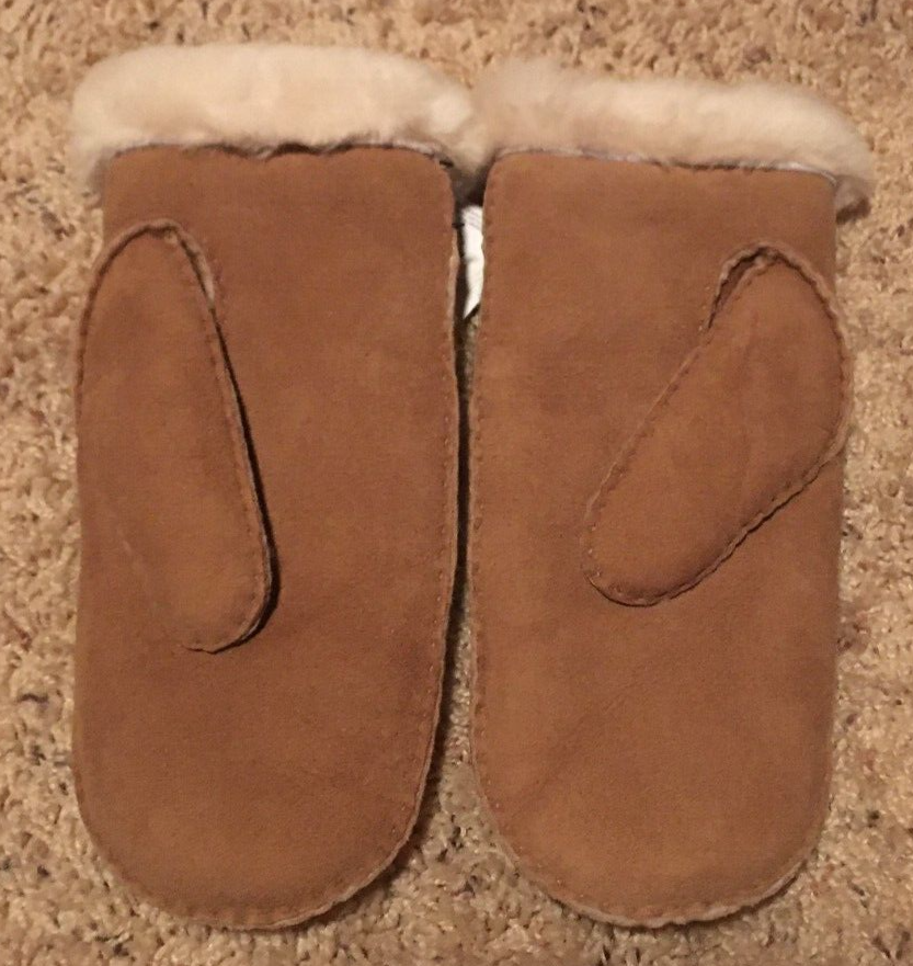 UGG アグ ミトン Sheepskin MITTENS CHESTNUT UGG Sheepskin Embroider Mitten - Chestnut - S/M | eBay