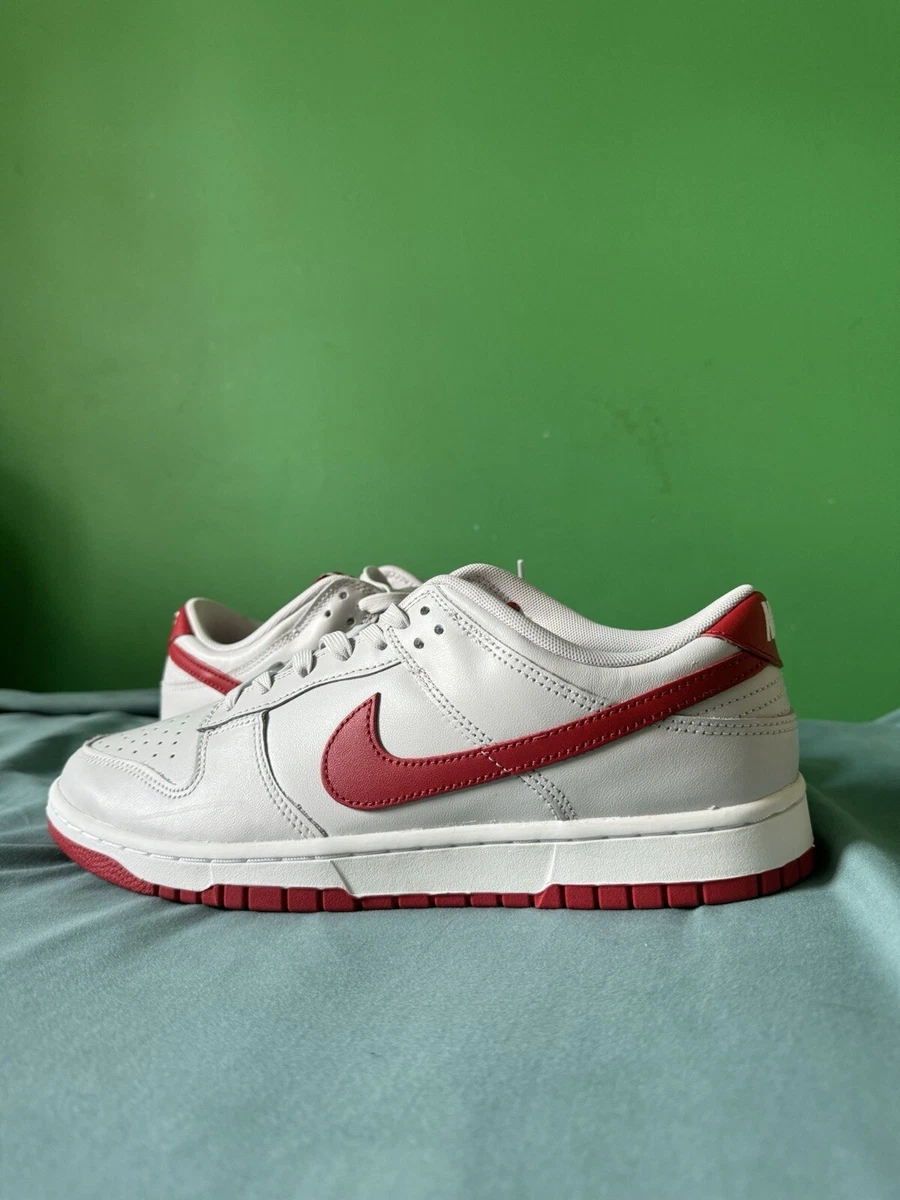 Nike Dunk Low Vast Grey Varsity Red for Sale | Authenticity