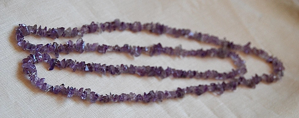 Collana in pietra dura di ametista • Vintage - Immagine 3 di 4