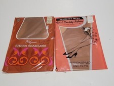 Vintage Stockings Lot Of 2 Size 9.5