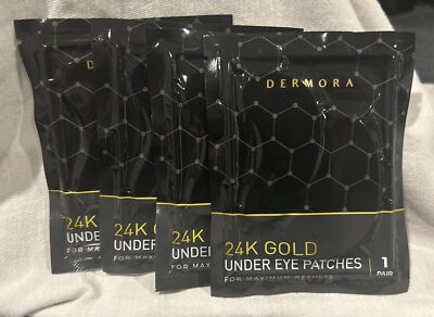 Lot Of 4 Dermora 24K Gold Under Eye Patches For Maximum Results