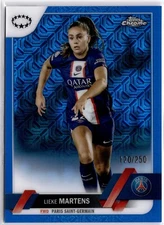 Lieke Martens 2022-23 Topps Chrome Women's Blue Mojo Refractor #40 PSG #120/250