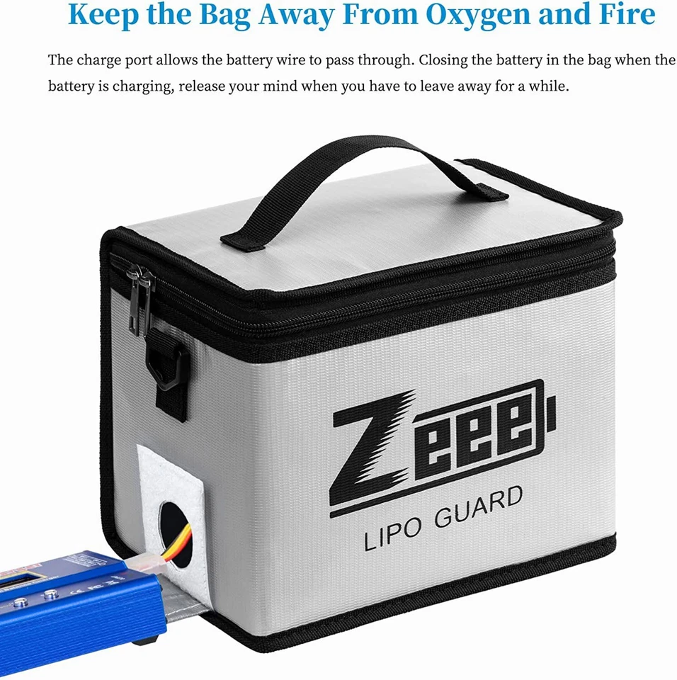 Zeee feuerfeste Lipo Akku Tasche safe bag Explosionsgeschützte Tasche Fireproof - Bild 4 von 4