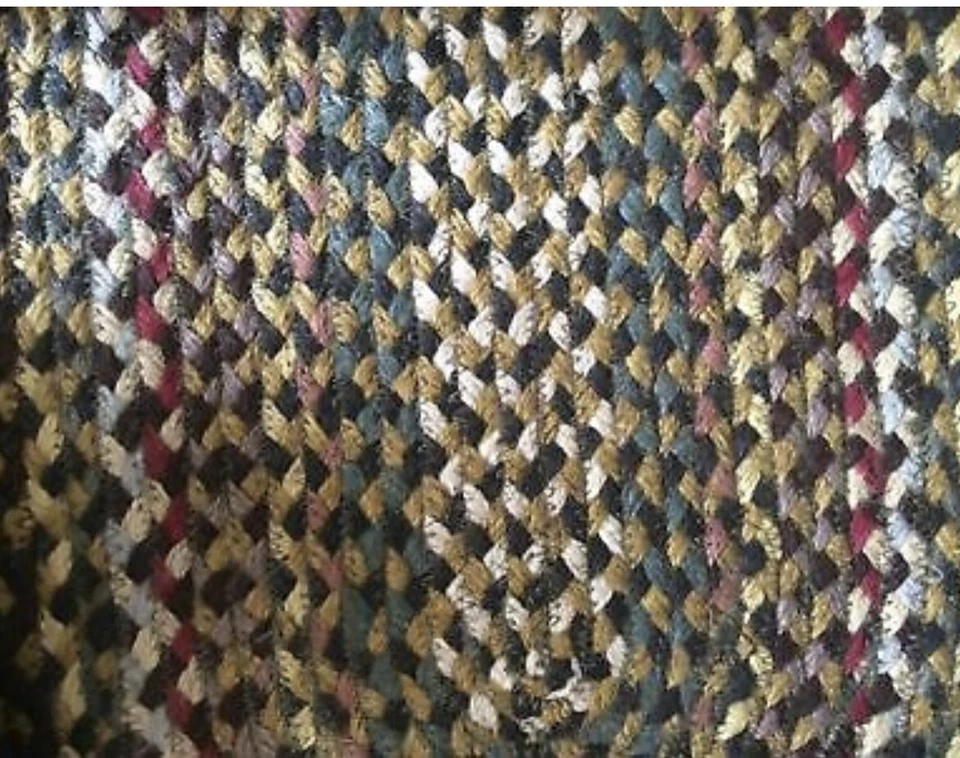 Braided Jute Slice Half Moon Area Rug. 2 Sizes. Earth Rugs. FIR/IVORY - Image 2 of 2