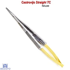 Surgical Castroviejo Needle Holder 14cm Straight Microsurgical TC Suture Forceps