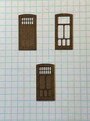 HO Scale Laser Cut Freight Doors (10 Ct. Lot) 11/16'''' x 1-7/16''  (W4 PSM Door 1)
