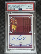 2020 Panini National Treasures MICHAEL PITTMAN JR RC 42/49 BLUE RPA PSA 8 NM-MT