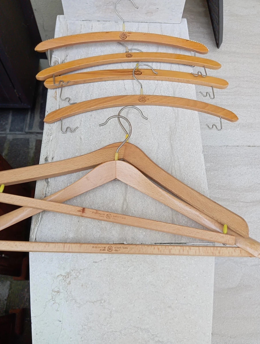 Grucce In Legno Massello 40 Pezzi – Appendini Eleganti Con Gancio Girevole E Barra Antiscivolo - 3