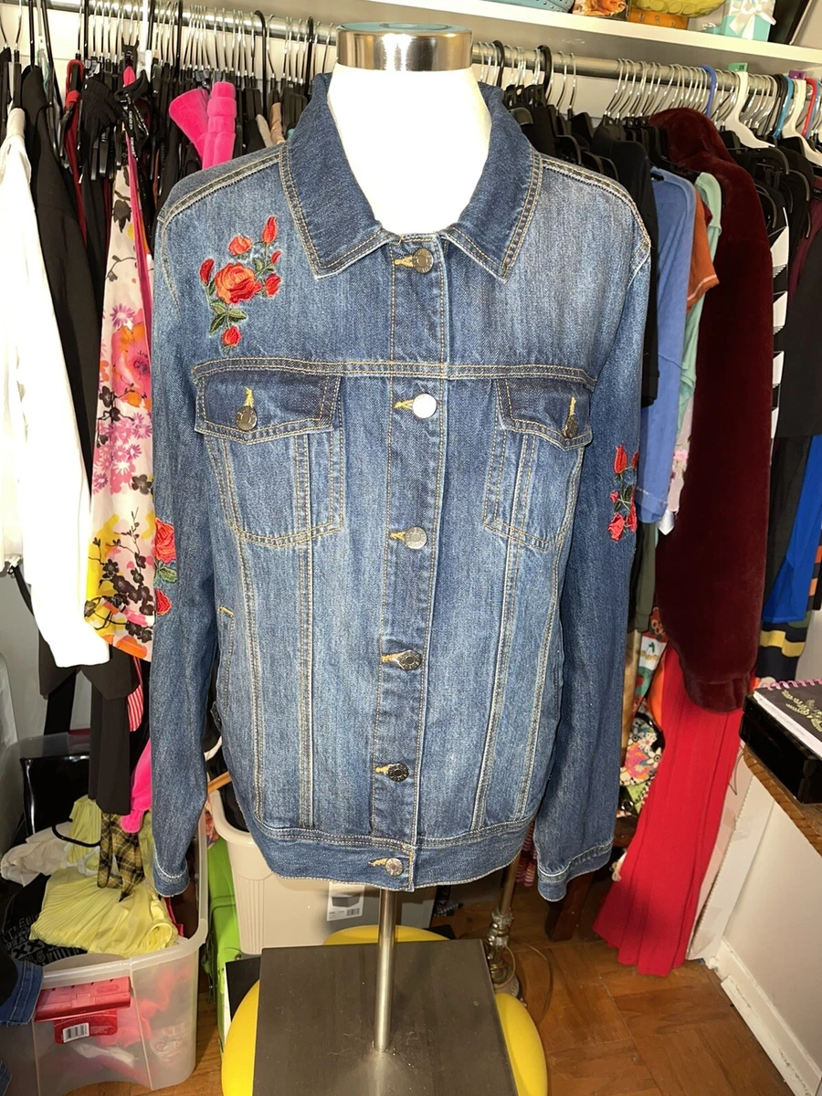 Guess embroidered top denim jacket