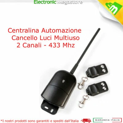 RICEVITORE DA ESTERNO CON RADIOCOMANDI APRI CANCELLO PORTA LUCI 12 VOLT 24V