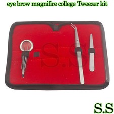 eye brow magnifire college Tweezer kit set NEW 03 PCS BTS-236