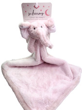 NWT So Dreamy Pink Baby Elephant Lovey Blanket 15"x15" Soft Eyes