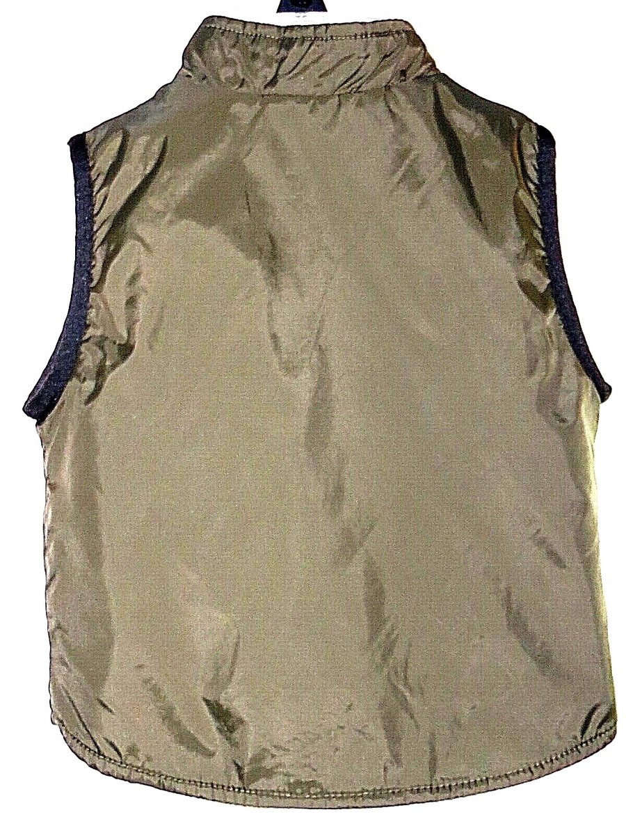【たかし】OSH KOSH B’GOSH NILON VEST OshKosh B'Gosh Boy Size 18 Months Vest Dark Green Zipper Closure