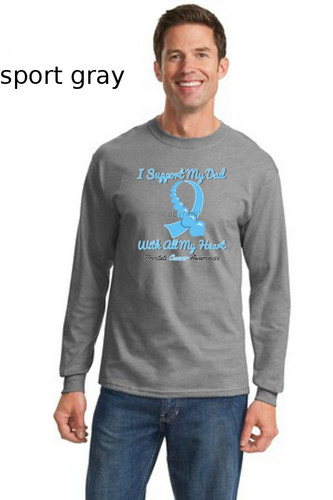 Prostate Cancer Support Dad With All My Heart 100%Cotton T-Shirt W/Free Shipping - Picture 11 of 12