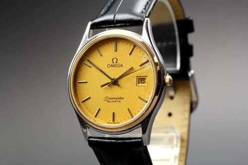 [Exc+5] High Demand Omega Seamaster Cal.1430 Silver Date Quartz Men's From JAPAN