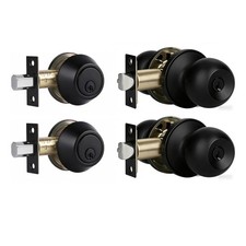 Exterior Door Lock Set with Deadbolt, Single Cylinder Deadbolt Lock and Door ...