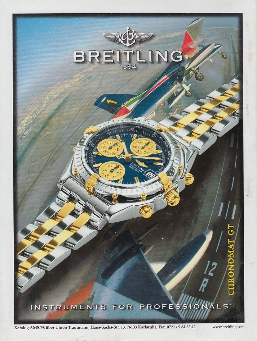 Breitling Chronomat GT - Anuncio Publicidad Original 1998 (2)