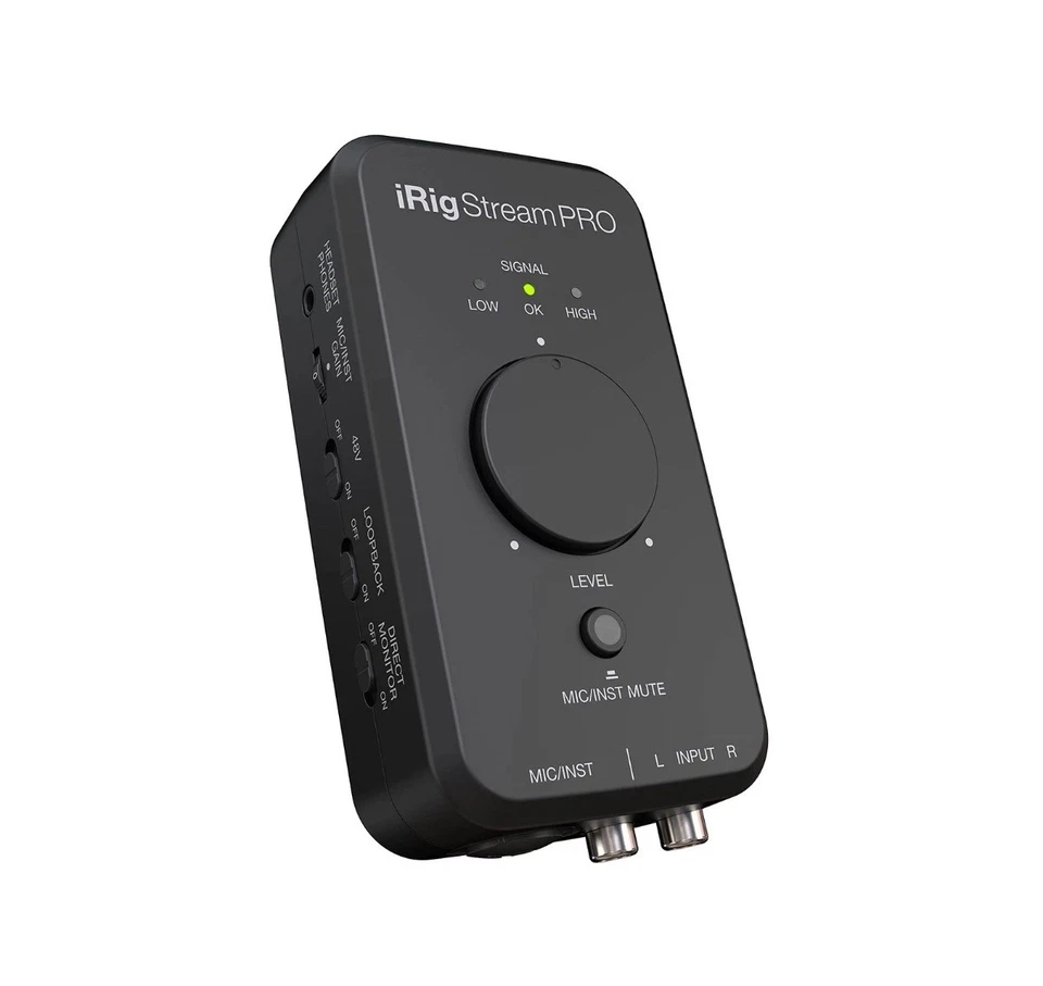 IK Multimedia iRig Stream Pro Streaming Audio Interface mit Inline Multi-In...