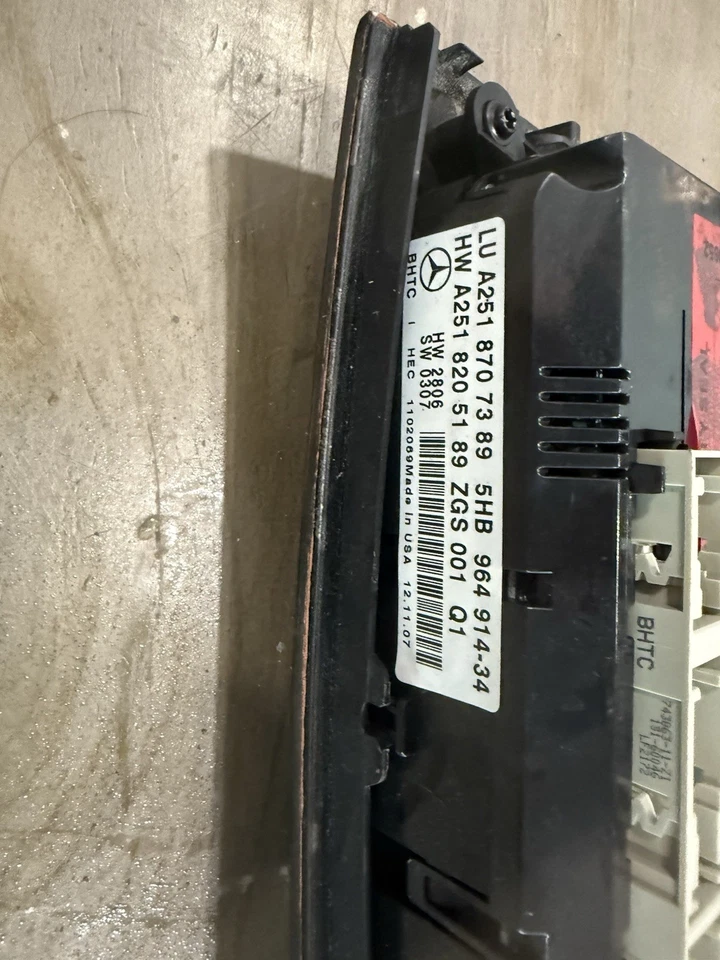 Panel de control climático calefacción aire acondicionado Mercedes-Benz W164 2006-2008 ML320 ML350 ML500 Foto 3 de 3