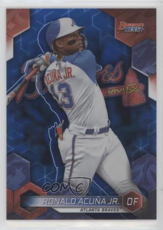 2023 Bowman's Best Blue Refractor 23/150 Ronald Acuna Jr Ronald Acuña Jr #18 0w3