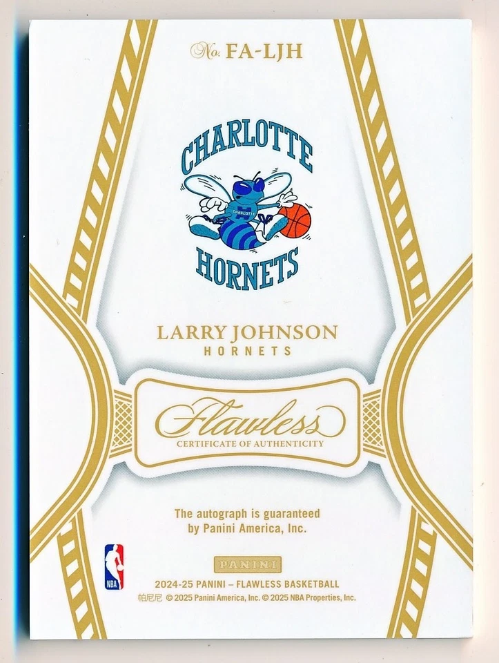 2024-25 Flawless Larry Johnson Flawless Autographs Ruby Auto #FA-LJH (05/15) - Image 2 of 2