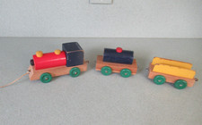 Vintage wooden train pull toy by Pony Train