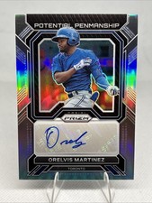 2023 Panini Prizm Orelvis Martinez Potential Penmanship Silver Prizm Auto 