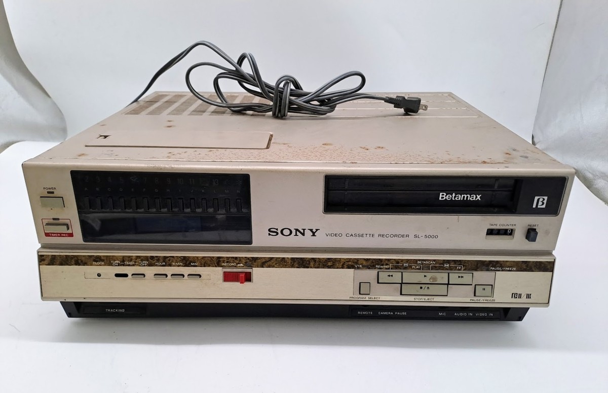 SONY Betamax ビデオカセットレコーダー Sony Betamax Beta Tape Player SL-5000 NO REMOTE | eBay