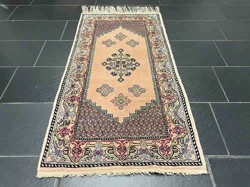 Oriental carpet hand knotted Tunis Berber living room tapis 145 x 70 cm carpet rug