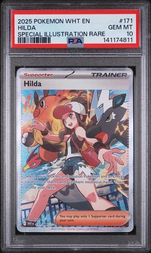 2025 Pokemon White Flare #171 Hilda SIR illustration rare tcg PSA 10 wht en