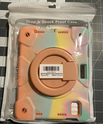 Batyue Drop & Shock Proof Case iPad Mini 6 Colorful Pink , w/Strap & Pencil Hold