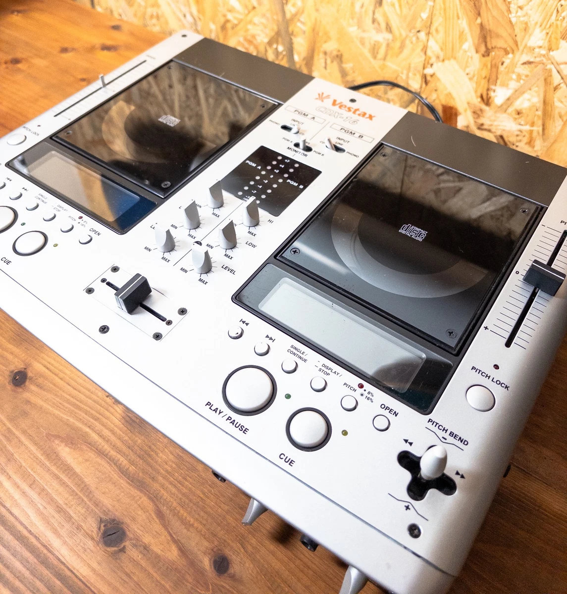Vestax CDX-16 Dual DJ CD Player Belt Replaced Tested Working Knobs